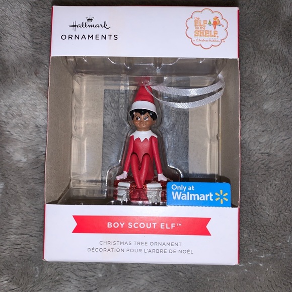 Hallmark Walmart Exclusive Boy Scout Elf Christmas Holiday Ornament Dark Skin - Picture 1 of 4